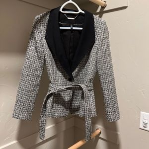 White House Black Market Womens belted dress blazer